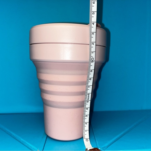 STOJO 16oz. Collapsible Travel Cup with Straw - Carnation Pink. - Picture 5 of 9